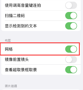 禹城苹果手机维修网点分享iPhone如何开启九宫格构图功能 